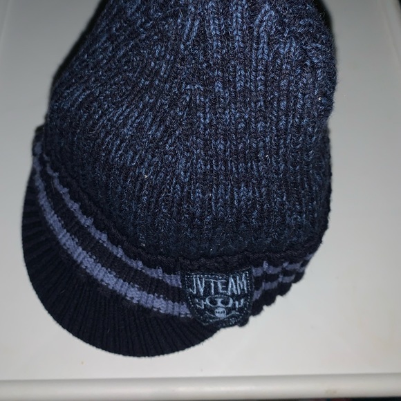 CHILDRENS PLACE winter hat w/visor blue YOUTH S (free w/purchase) - Picture 8 of 9